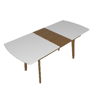 Mesa de Jantar Extensível Retangular Chamberlin Marrom e Branca 180 cm - Mobly