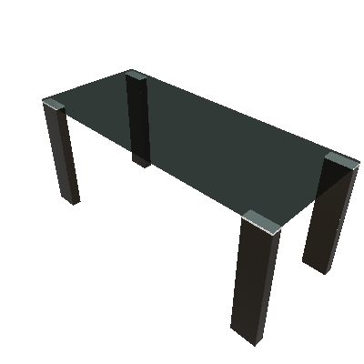 Mesa de Jantar Retangular Roma Preta 180 cm - Invert