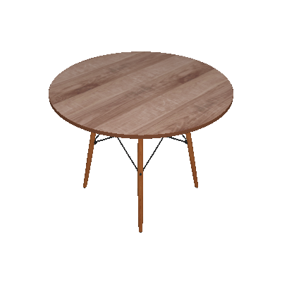 Mesa de Jantar Redonda Eiffel Wood Amêndoa 90 cm - New Green