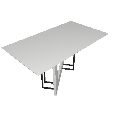 Mesa de Jantar Retangular com Tampo de Vidro Munique Off White 160 cm - New Ceval