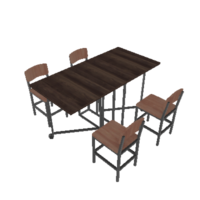 Conjunto de Mesa de Jantar Luna com 4 Bancos Nice Ameixa e Preto - Brastubo