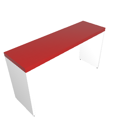 Mesa para Notebook Natus Branca e Vermelha 140 cm