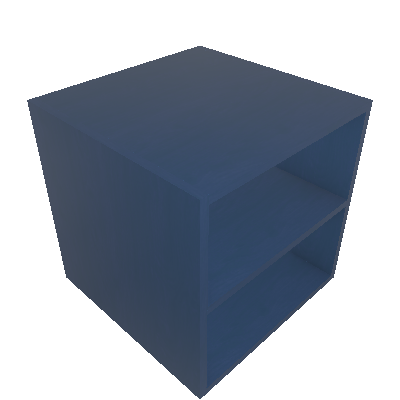 Nicho Quadrado com Prateleira Cubo II Azul - Bramov Brasil