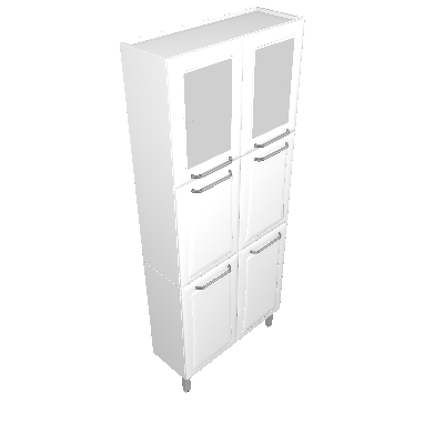 6-door pot cabinet, 2 doors with glass (IPLDV-80)