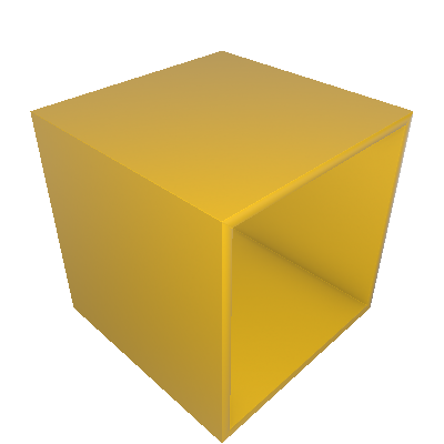 Nicho Quadrado Cubo III Amarelo - Bramov Brasil