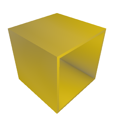 Nicho Quadrado Cubo II Amarelo - Bramov Brasil