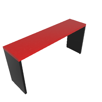 Mesa para Notebook Natus Preta e Vermelha 160 cm