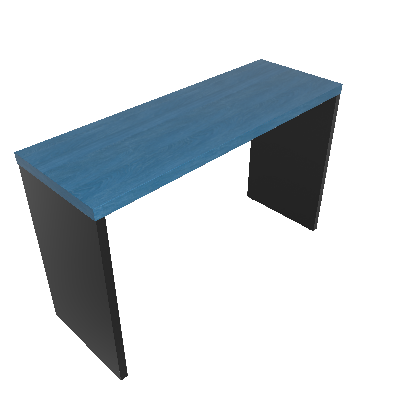 Mesa para Notebook Natus Preta e Azul 120 cm