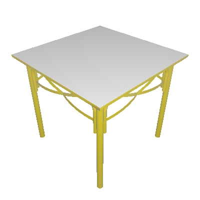 Mesa de Jantar Quadrada Katrina II Amarelo 90 cm - Shekinah