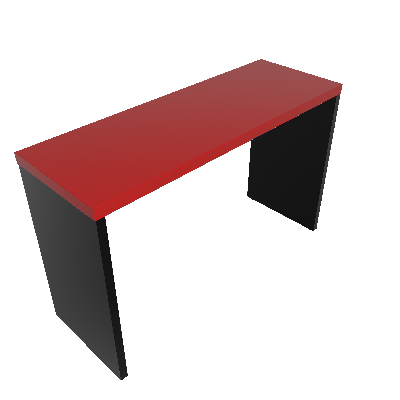 Mesa para Notebook Natus Preta e Vermelha 120 cm