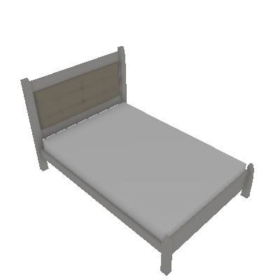 Cama Casal Arezzo Estofada Branco e Creme - Rufato