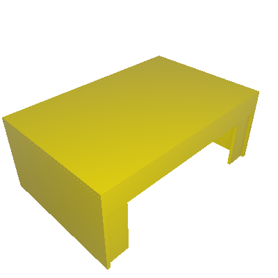 Mesa de Centro Retangular Prada Amarela - Atualle Móveis