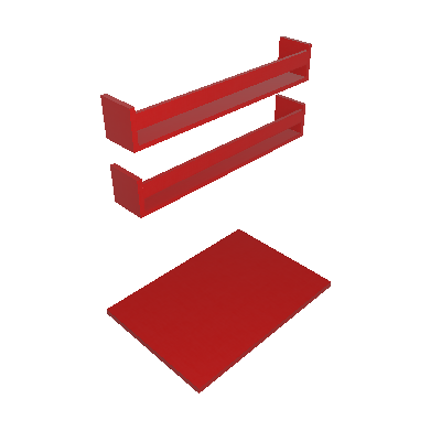 Mesa para Notebook Dobrável KitCubos Vermelha 60 cm