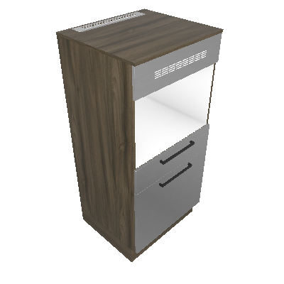 Grocery cabinet 65 cm with 1 oven drawer right side with toekick (PAN-65D 1P1G FNO)