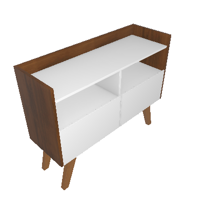 Buffet Aqua 2 PT Branco - Mobly