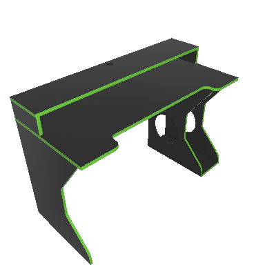 Mesa Gamer Fremont Preta e Verde - Politorno