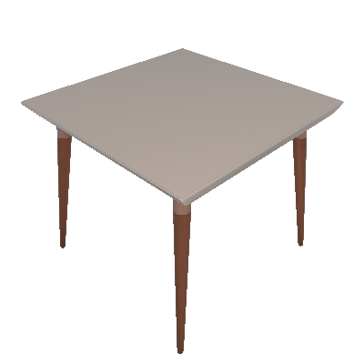 Mesa de Jantar Quadrada 4 Lugares 0.9m Liv Bege e Natural - Mobly