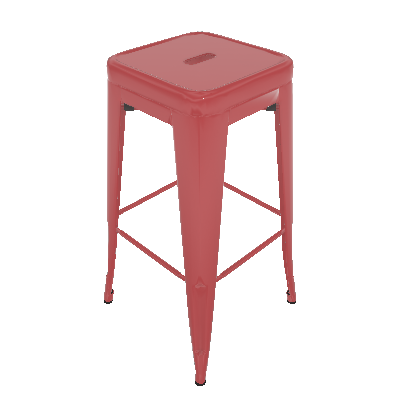 Banqueta Iron Stool Vermelha - Rivatti