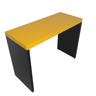 Mesa para Notebook Natus Preta e Amarela 100 cm