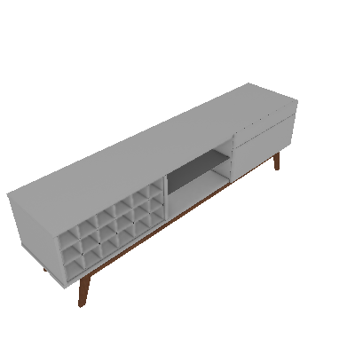 Rack Classic I 1 GV Branco Acetinado 180 cm - Imcal