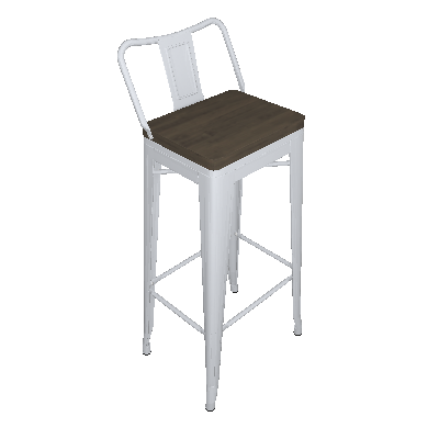 Conjunto com 2 Banquetas Tolix Giratório Branco - Mobly