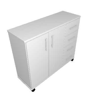 Gabinete Cherry 2 PT 4 GV Branco - Santos Dumont