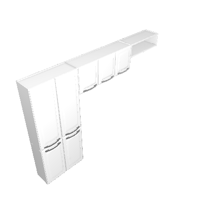 Armario con 7 puertas y 1 nicho horizontal (COZ ROSE)