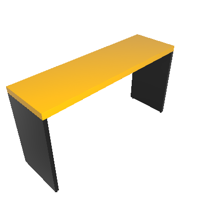 Mesa para Notebook Natus Preta e Amarela 140 cm