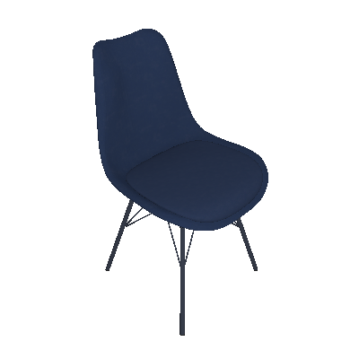 Conjunto com 2 Cadeiras de Jantar Eames Eiffel Noruega Azul