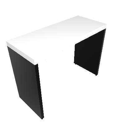Mesa para Notebook Natus Preta e Branca 100 cm