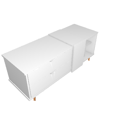 Rack Ipanema Branco 120 cm - Falkk