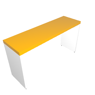 Mesa para Notebook Natus Branca e Amarela 140 cm