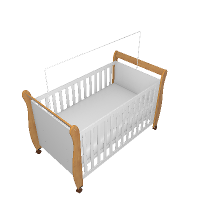 Berço Minicama Slim Unissex Branco e Naturale - Tigus Baby