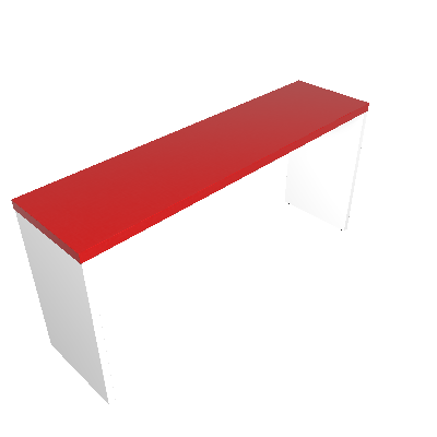Mesa para Notebook Natus Branca e Vermelha 160 cm