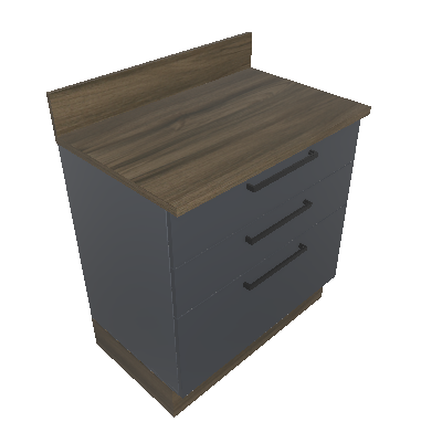 Counter with 2 drawers 1 big drawer (BALC 3GAV 80)