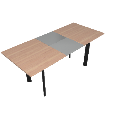 Mesa de Jantar Extensível Retangular Russell Marrom e Preta 180 cm - Mobly