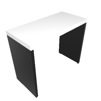 Mesa para Notebook Natus Preta e Branca 90 cm