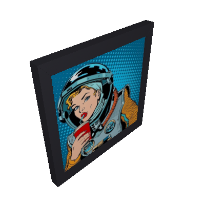 Quadro 65909 Girl 28x28 cm Preto - Kapos