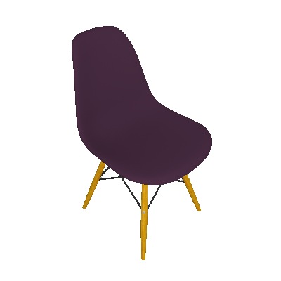 Conjunto com 2 Cadeiras Eames Premium Cinza Base Madeira - Mobly