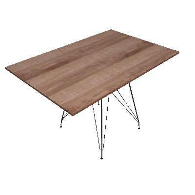 Mesa de Jantar Retangular Eiffel Wood Marrom e Preta 120 cm - New Green