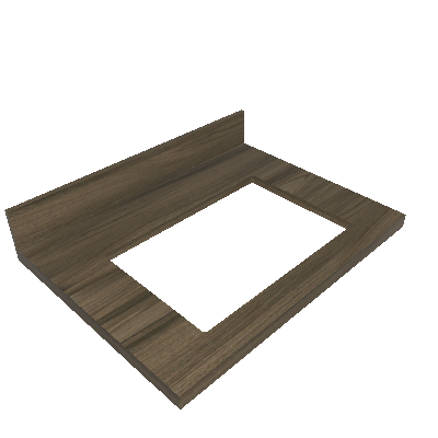 Tapa de madera recta 80 cm (IT 80 COOKTOP 4B)