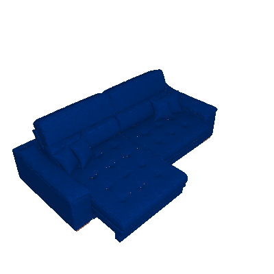 Sofá 3 Lugares Retrátil e Reclinável Lupin Linho Azul Marinho