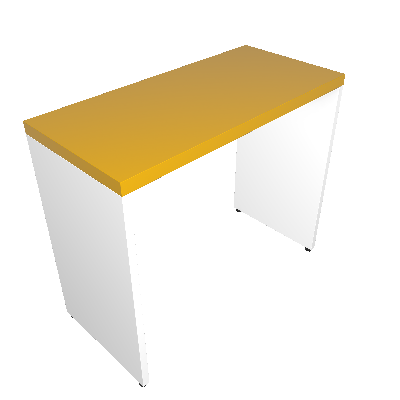 Mesa para Notebook Natus Branca e Amarela 90 cm