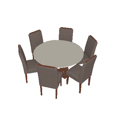 Conjunto de Mesa de Jantar com Tampo de Vidro Isabela e 6 Cadeiras Amanda I Veludo Off White e Preto