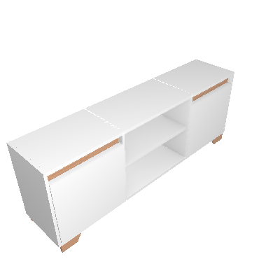 Rack Friso Branco e Siena 160 cm - Quidita