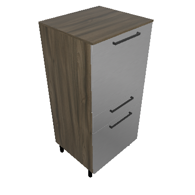 Grocery cabinet 65 cm with 2 doors and 1 deep drawer right side (PAN-65D 2P1G PRF)