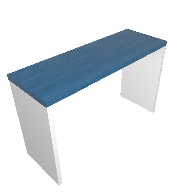 Mesa para Notebook Natus Branca e Azul 120 cm