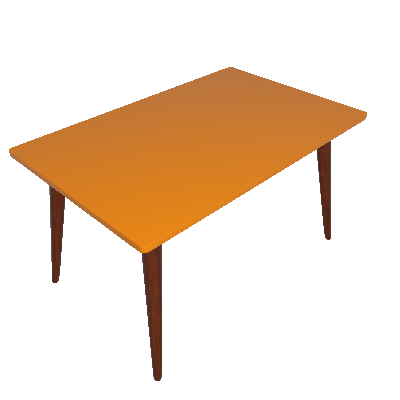 Mesa de Jantar Retangular Novita Laranja 140 cm - Mobly