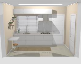 Cozinha pequena de apartamento por designer Graziela Lara