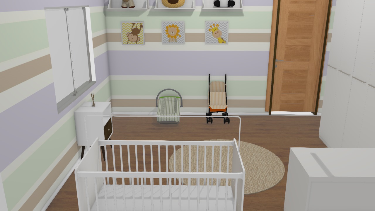 simulação quarto de bebe menino